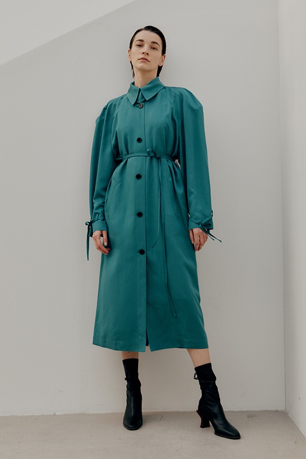 [21SS] Green Belted Trench Coat (JUSC101) (이하늬 착용)