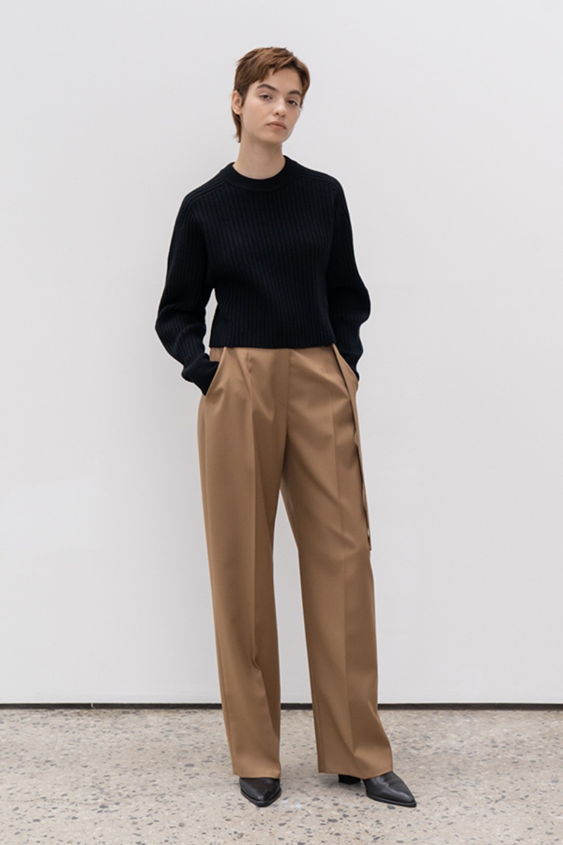 [21FW] Wool Wide-Leg Belted Trousers (JUJS103) (이성경 착용)